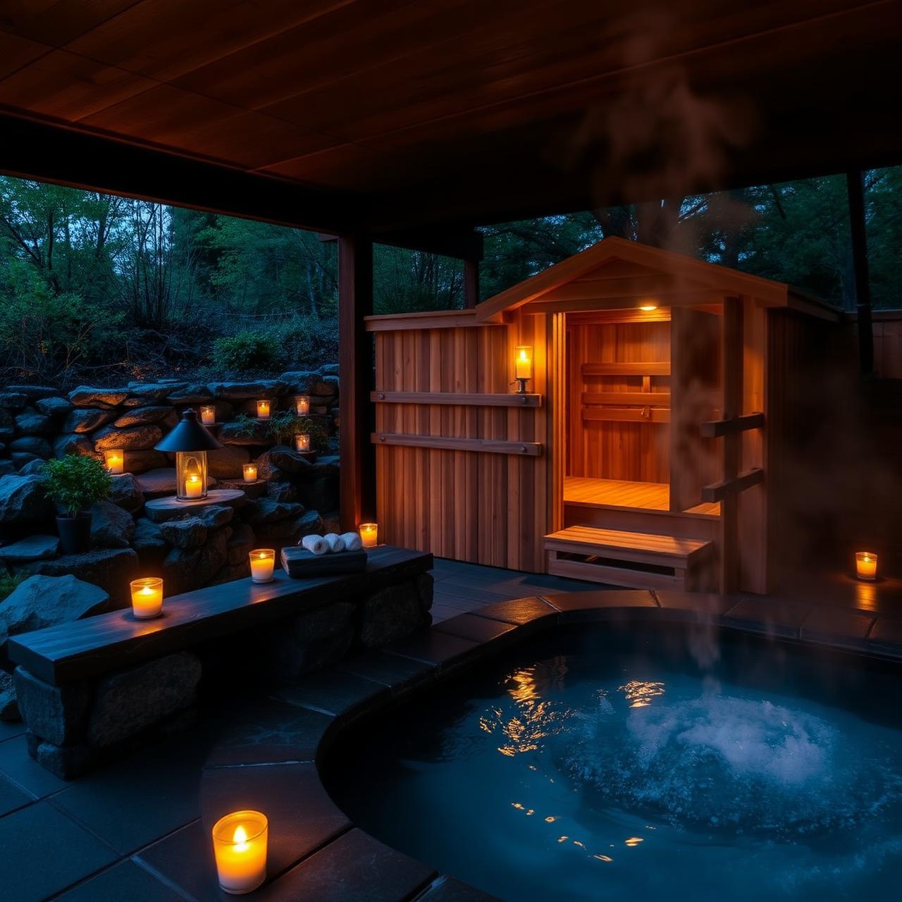 Wellness sauna and cold plunge
